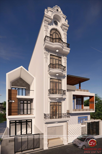 Mẫu nhà phố tân cổ điển 5 tầng đẳng chinh phục đẳng cấp thượng lưu